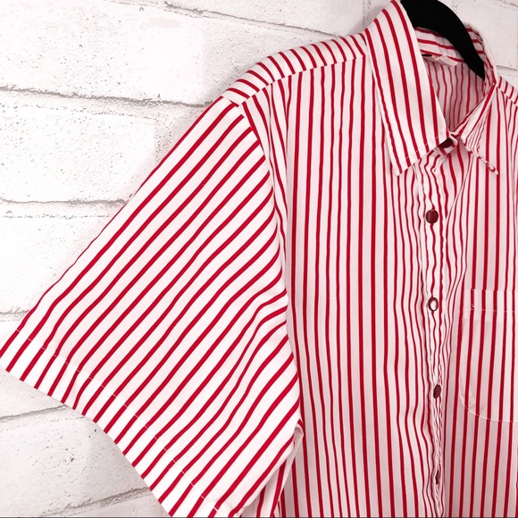 Boca Bay Red & White Stripe Short Sleeve Shirt. - Picture 4 of 8